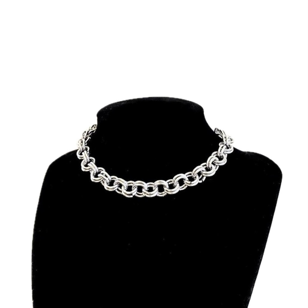 custom made by hand basic chainmail necklace